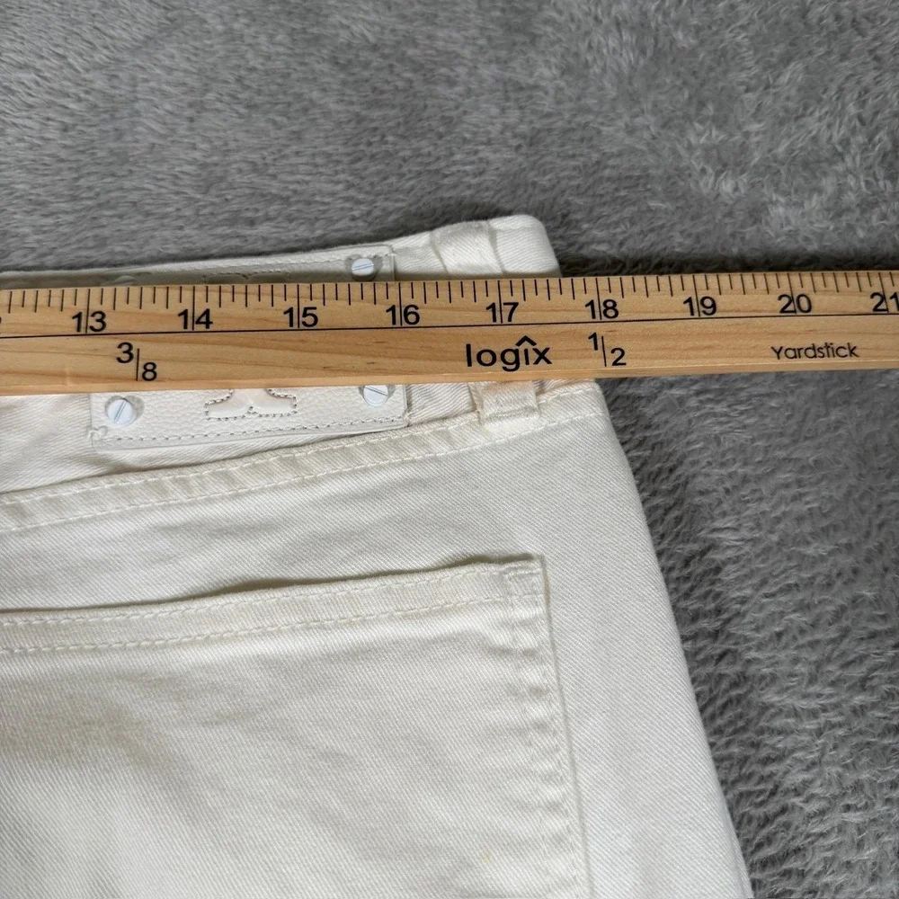 Tory Burch Jeans Womens 32 White Cropped Skinny Low Rise Denim‎ Pants